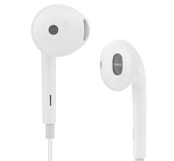 High bass wired in-ear phones with 3.5 mm jack and mic for all android, Color-White