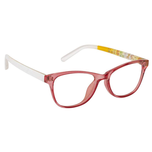 Red Rectangular Full Rim UV Protected Spectacle