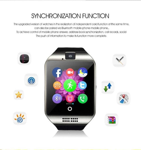 NAVYA DZ09 Bluetooth Smart Watch with Touchscreen/Sim Card Support All Smartphones (Black)