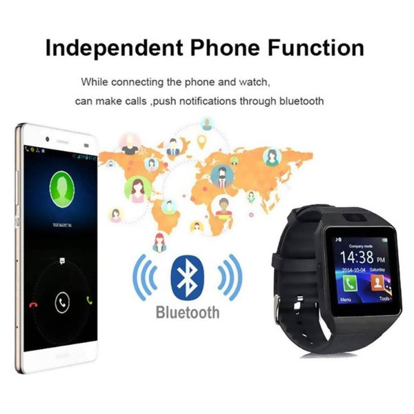 NAVYA DZ09 Bluetooth Smart Watch with Touchscreen/Sim Card Support All Smartphones (Black)