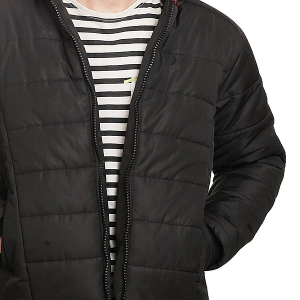 Stylish Black Nylon Jacket For Men