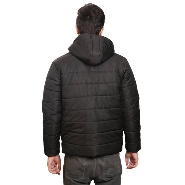 Stylish Black Nylon Jacket For Men