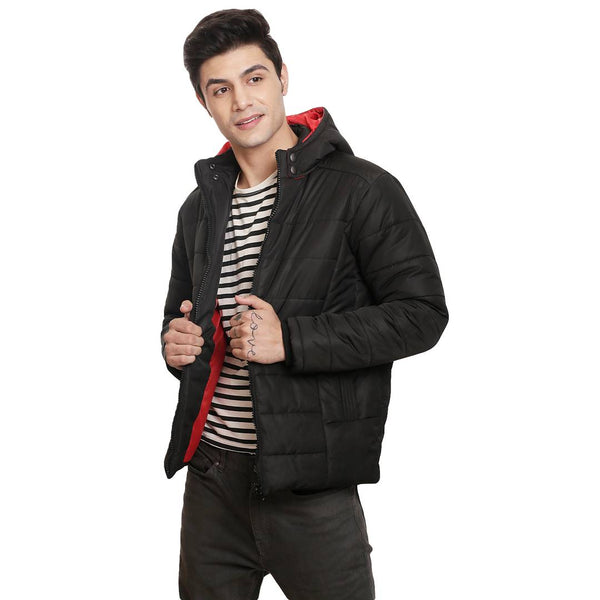 Stylish Black Nylon Jacket For Men