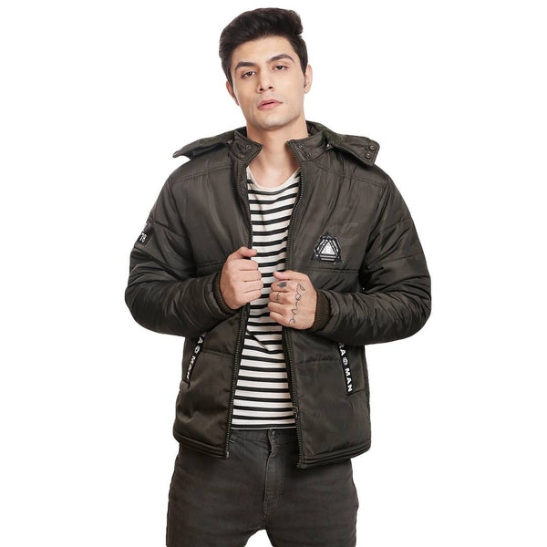 Stylish Black Nylon Jacket For Men