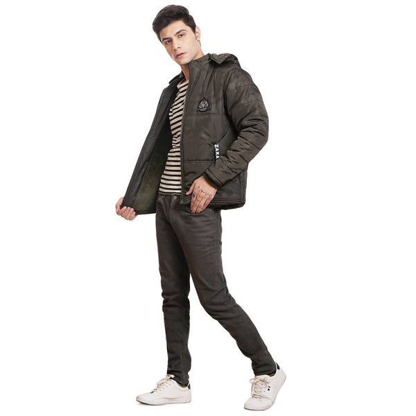Stylish Black Nylon Jacket For Men