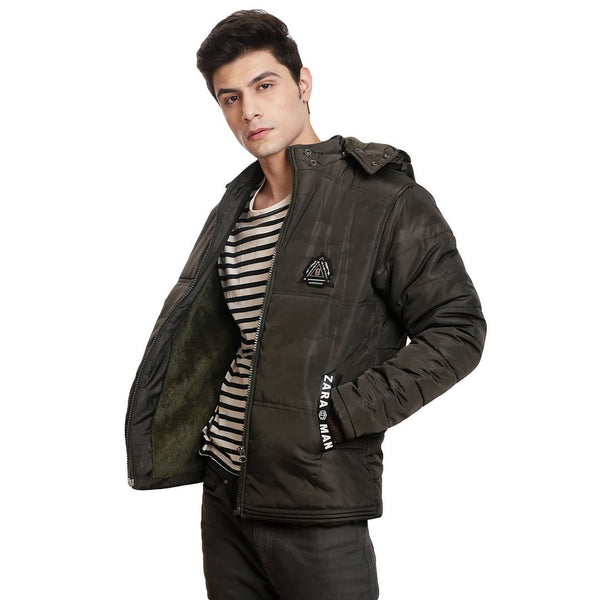 Stylish Black Nylon Jacket For Men